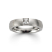 008 - 14kt wit gouden gerhodineerde verlovingsring bezet met een princess geslepen diamant.